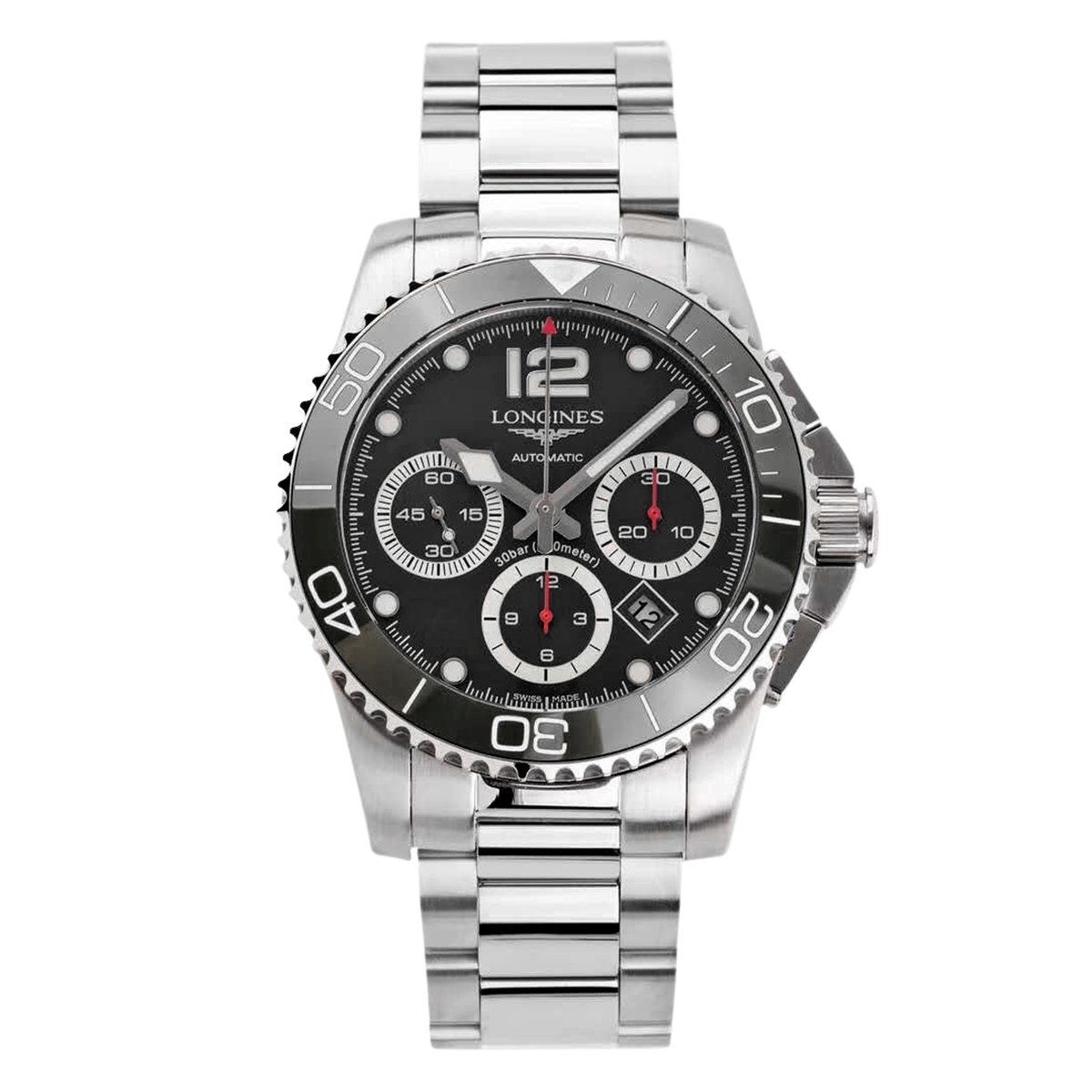 Hydroconquest Black Dial on Bracelet